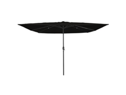Sombrilla redonda para patio Vidaxl de poliéster negro