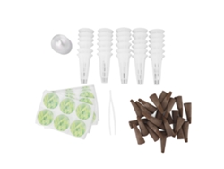 Kit hidropónico de conchas para huerto interior sin suelo con accesorios