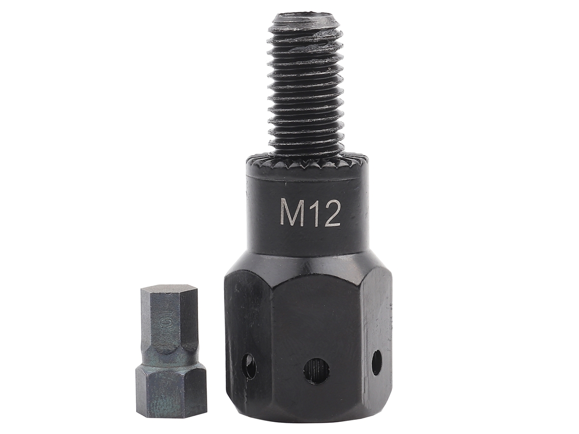 Ajustador neumático M12 para remaches, articulación rígida con mango hexagonal, accesorios para remachadores.