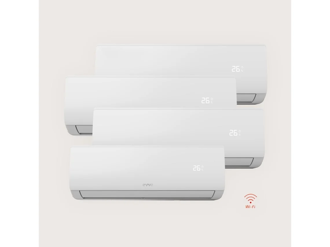 Aire Acondicionado Multi Split 4x1 Evvo Clima (3x9000+12000 Btu), Wifi, Inverter, A++
