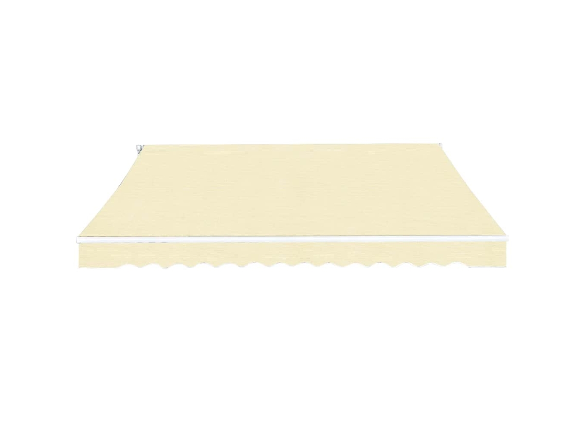 Maison Exclusive - Toldo Plegable De Operación Manual 400 Cm Crema
