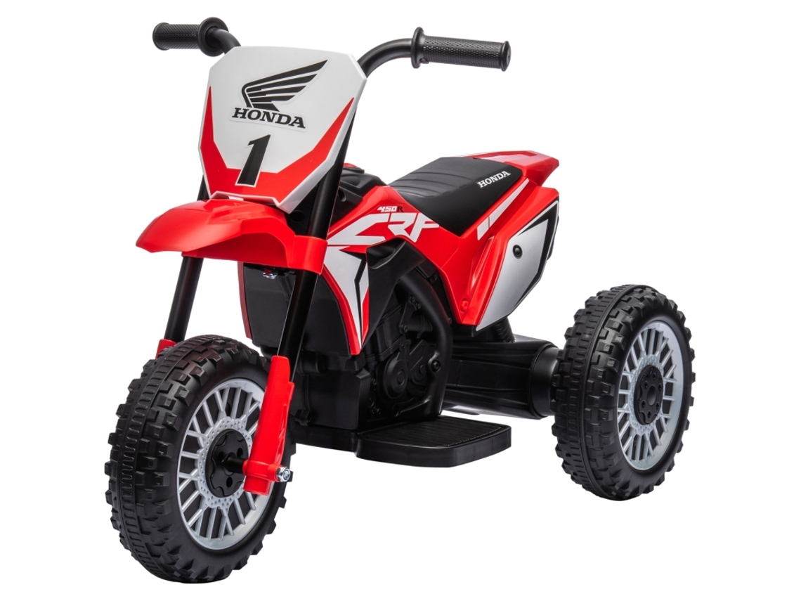 Motocicleta Eléctrica Honda, 3 Km/h, Efectos De Sonido, 18-36 Meses, Roja.