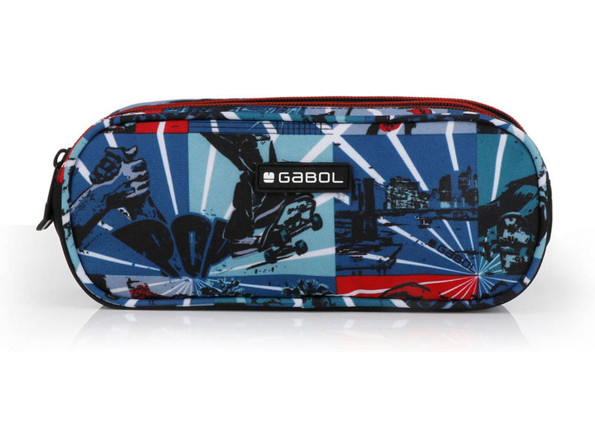 Estuche Triple GABOL Flip (Azul - 9 x 22 x 9 cm - 1.8 L - Poliéster)
