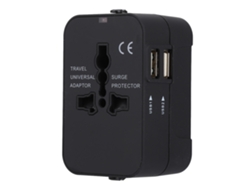 Adaptador de viaje EOOCOO (enchufe universal con dos puertos USB 2.1a)