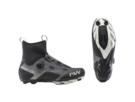 NORTHWAVE Zapatillas Celsius XC GTX Negro-Gris Reflectante - Una zapatilla de MTB para XC y XCM diseñada para sesiones de invierno en 46