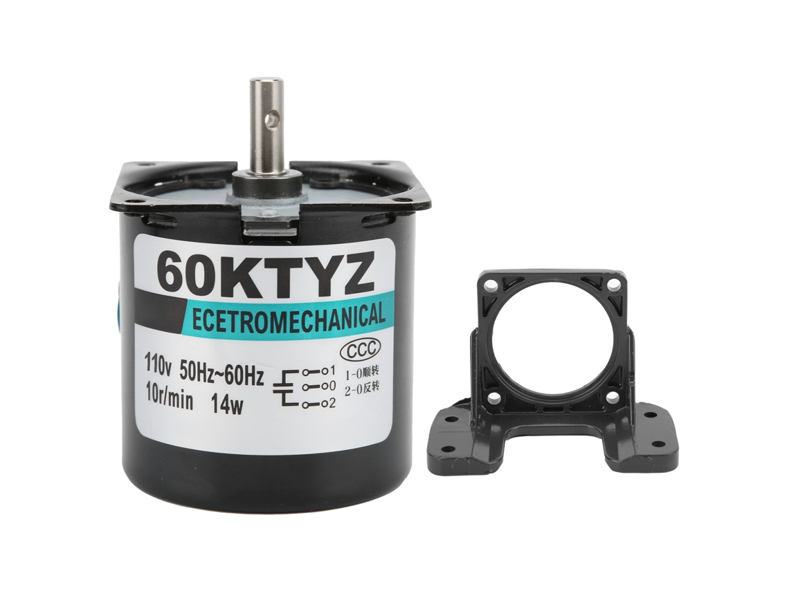 Motor síncrono de CA de 14 W con imán permanente, eje central, soporte XD60KTYZ, 10 RPM, 110 V CA