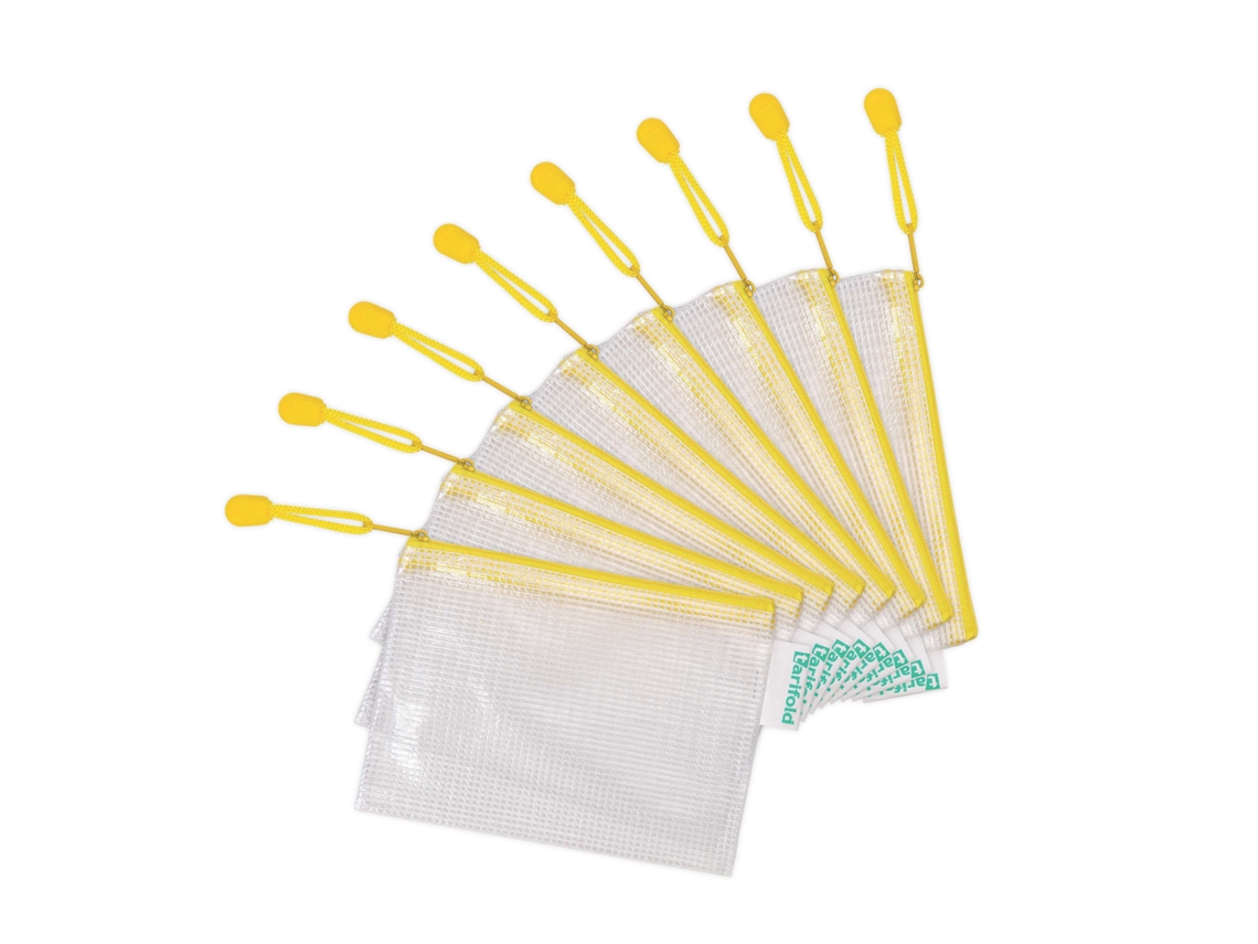 Bolsa TARIFOLD con Cremallera Din A6 Pvc Amarilla