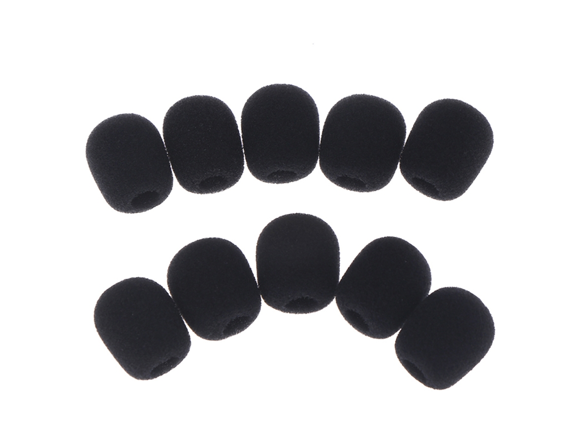 Paquete de 10 fundas de repuesto para micrófonos de auriculares y espuma para micrófonos de teléfonos móviles, tamaño 258 mm Mdug