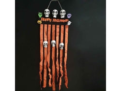 Decoración Para Fiestas De Halloween: Calavera De Plástico Con Argolla Para Colgar En Cortinas Y Ambientes Tenebrosos.