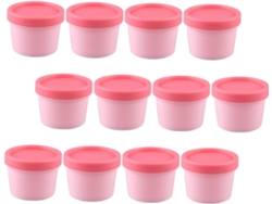 Pots De Crème En Plastique Vides Rostro 12 Pièces 100 G Con Cuellovercle Intérieur Rose Para Échant...