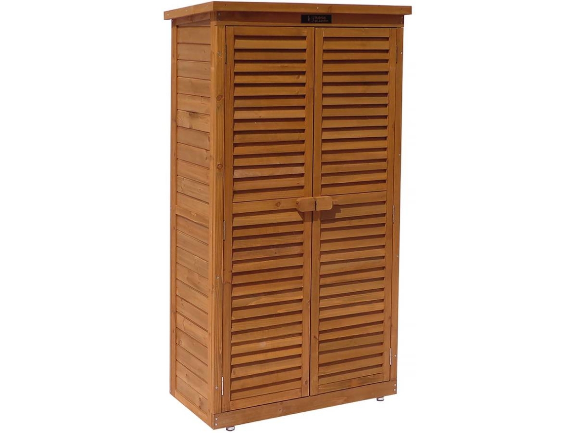 Armario de jardín Space 87 x 46,5 x 160 cm marrón Habitat Et Jardin