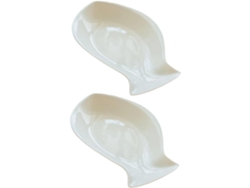 Plato de cerámica para servir en forma de pez, 2 piezas