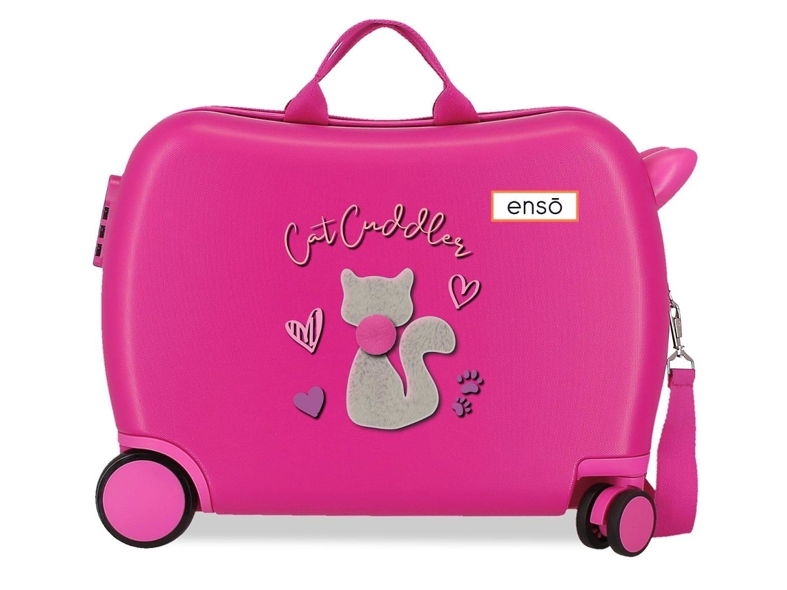 Maleta de Viaje Infantil ENSO Andador Cat Cuddler Rosa (50 x 38 x 20 cm - 34L)