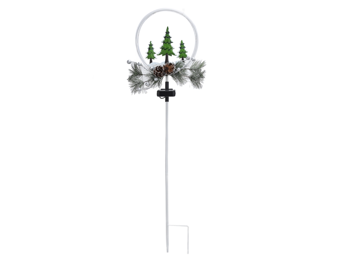 2 Lámparas Solares Led Para Exteriores, Luz Navideña Con Piñas Artificiales, Decoración Jardín, Vill