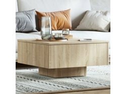 Mesa De Centro Mesa Auxiliar Mesa De Café Madera Contrachapada Roble Sonoma 60x60x31,5 Cm Wsd554882