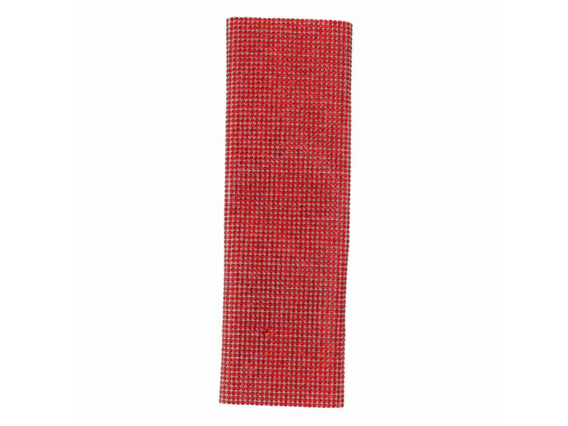 Estuche para micrófono (sin marca), con pedrería roja, universal, para espectáculos y bares.