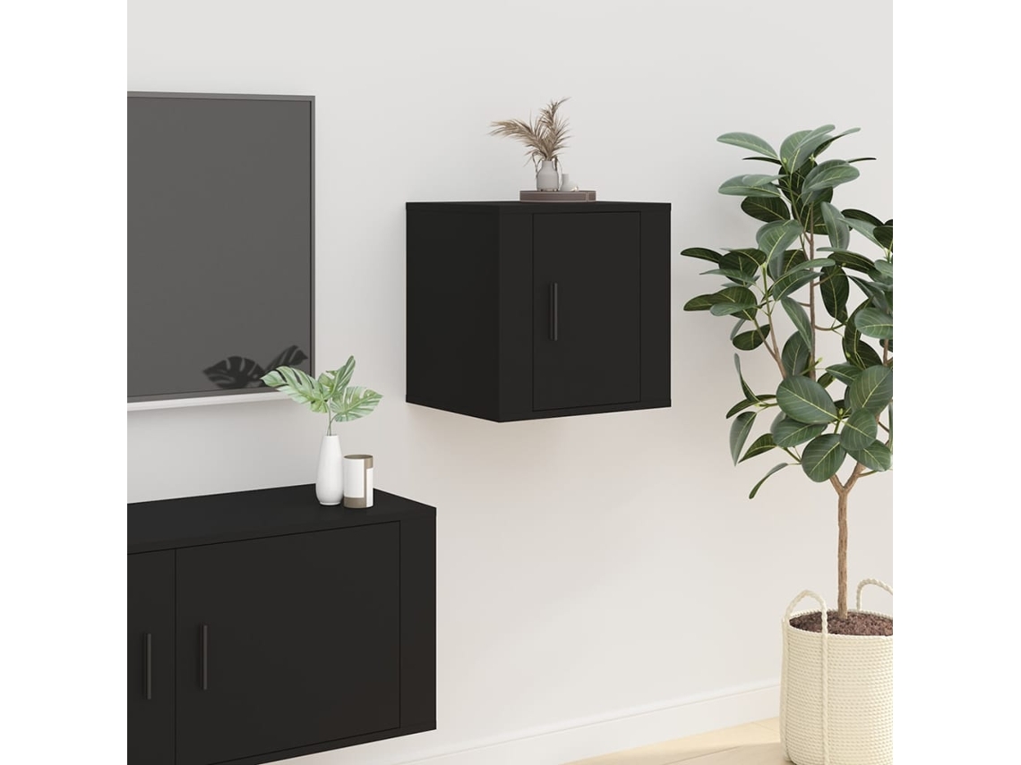 Soporte para TV | Mueble para TV | Mueble para TV de pared 40x34,5x40 cm Negro