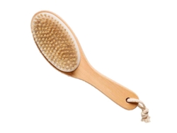 Dan26-pincel Corporal De Cerdas De Jabalí Natural Con Mango De Madera Contorneado