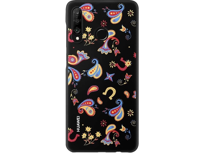 Carcasa HUAWEI P30 Lite Floral Negro
