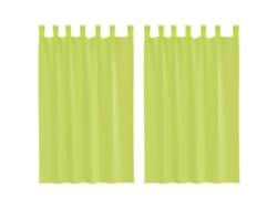Maison Exclusive - Cortinas De Gasa Con Trabillas 2 Uds. Verde Manzana