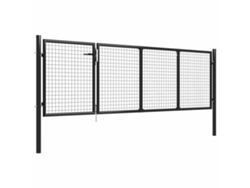 Maison Exclusive - Puerta De Jardín De Acero 350 X 75 Cm Antracita