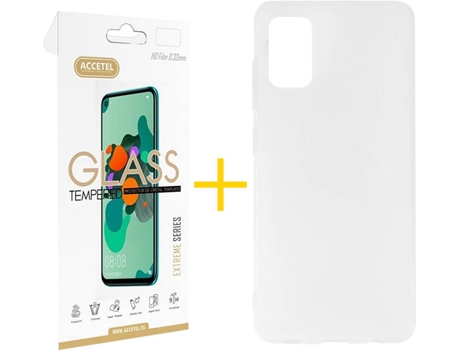 Kit Funda + Protector de Pantalla Samsung Galaxy A51 5G ACCETEL Liso (Transparente)