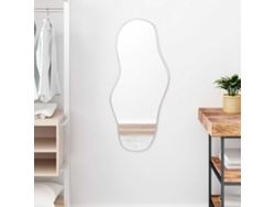Espejo de pared plateado 90x40 cm N/A