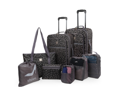 Juego De Maletas Semi-Rígidas Eva ITACA Solite gris (39,5X67x23 Cm - 54,5L)