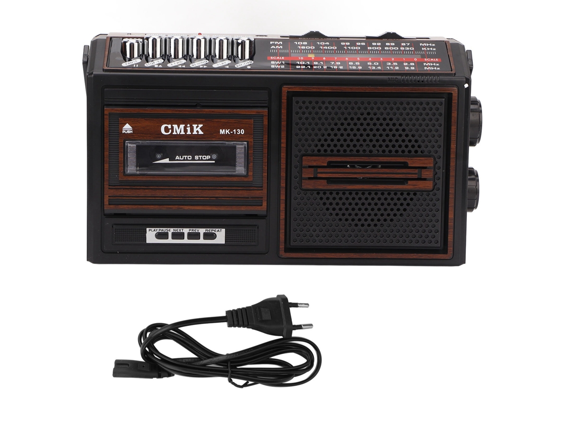 Radio Cassette Recorder Reproductor Portátil De Banda Completa Am Fm Con Reproducción De Cassettes