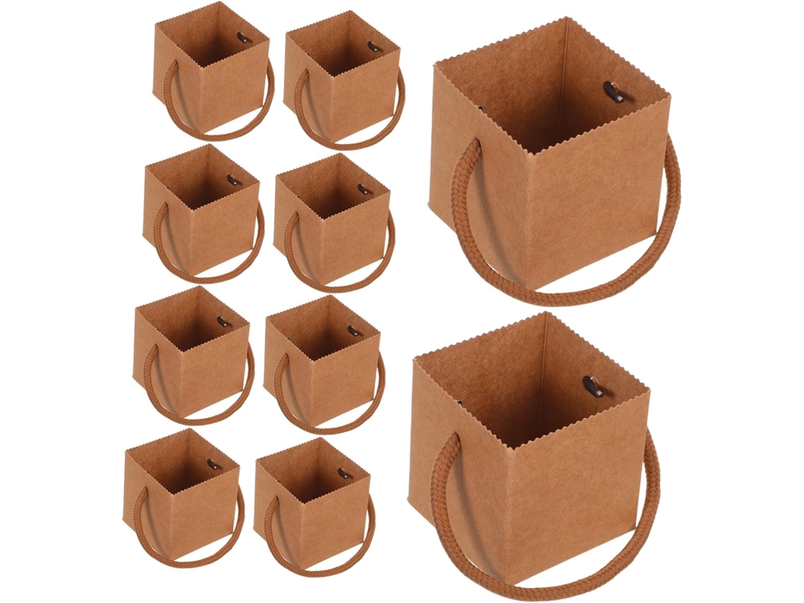 50 Bolsas De Papel Verde Hechas A Mano