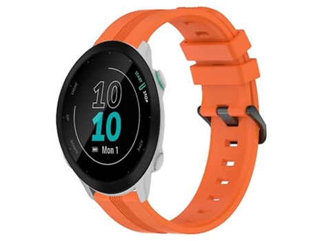 Correa De Reloj Inteligente Para Garmin Forerunner 158, Correa De Reloj Slicone A Rayas Cóncavas De 20Mm, Color Naranja VENISYMLIS