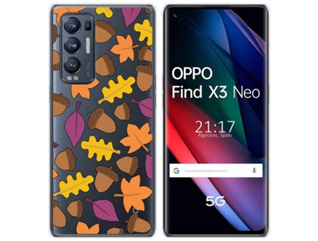 Carcasa Oppo Find X3 Neo TUMUNDOSMARTPHONE Dibujos Transparente Multicolor