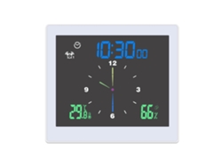Reloj Digital Para Baño Con Clasificación Ip65 Resistente Al Agua, Que Incluye Medidor De Temperatura Y Humedad, Alarma, Función De Repetición, Temporizador De Cuenta Regresiva Y Pantalla Lcd.