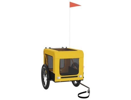 Remolque De Bicicletas Para Mascotas VIDAXL Amarillo Hierro (63x123x66 cm)