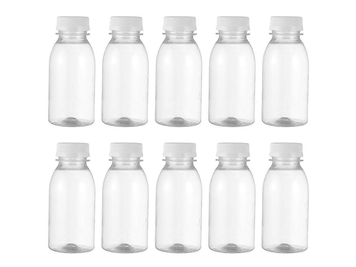 1 Conjunto De 10 Botellas Plásticas De 300 Ml Para Leche Y Bebidas Webake (transparentes)