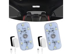 2026-44542-lámpara Interior De Coche Linjou 2 Piezas Interruptor Táctil Con Puerto Usb Para Coche Camión Furgoneta