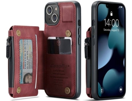 Funda Apple iPhone 13 Mini HFS-HOUSE Antichoc Magnétique Rojo