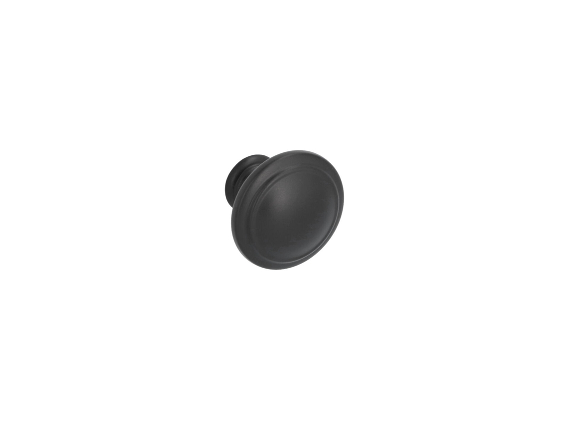 Pomo Para Muebles En Zamac 35 Mm De Diámetro Acabado Negro Mate