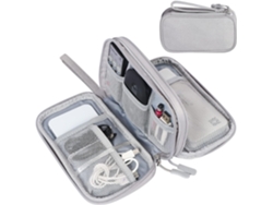 Organizador electrónico, bolsa organizadora de cables de viaje, bolsa de accesorios electrónicos, estuche portátil impermeable de doble capa, bolsa de almacenamiento todo en uno para cables, cargador,