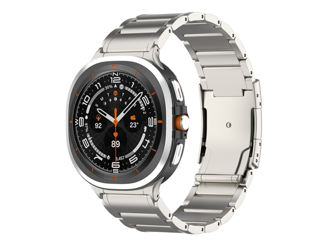 Correa de titanio para Samsung Galaxy Watch Ultra con hebilla de carey y tres cuentas (47 mm)
