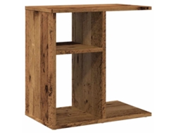 Mesa auxiliar MAISON EXCLUSIVE de madera antigua tallada (50x30x50 cm)