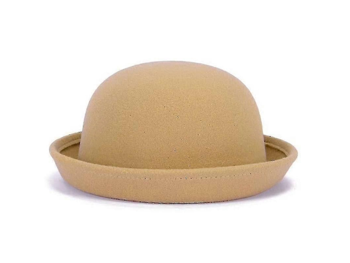 Sombrero Bombín De Fieltro De Lana Moderno Para Mujer En Color Liso.
