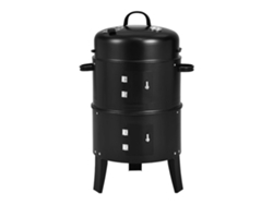 Well Home - Ahumador Bbq De Ø40x78cm Con 2 Parrillas Y Termómetro