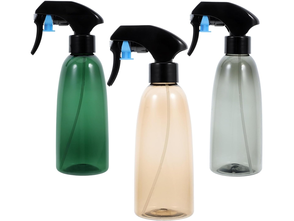 Paquete De 3 Botellas Pulverizadoras De Niebla Fina Inoomp, 320 Ml, Transparentes, A Prueba De Fugas, Recargables, Para