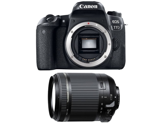Kit Cámara Réflex CANON EOS 77D + Tamron 18-200 VC
