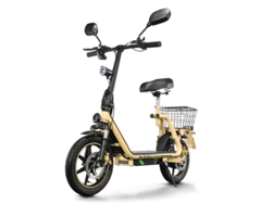 Patinete eléctrico Twofish M5 Elite E 500W 48V 13Ah Velocidad máxima 40km/h Autonomía 30km Neumáticos 14 Con asiento y cesta trasera Beige