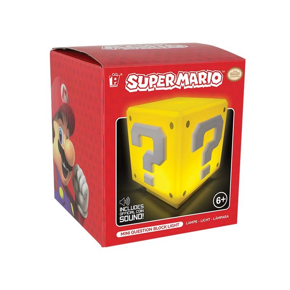 Paladone Mesilla Super mario bros multicolor candeeiro 3d mini block com som