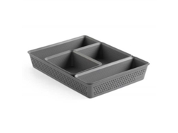 Conjunto de Cestas de Organização Bohol Slim A6 A5 A4 4 Unidades Cinzentotatay