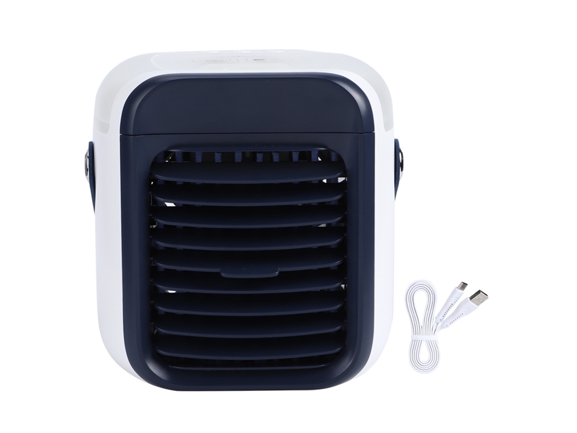 Ventilador de refrigeración de aire acondicionado portátil azul mínimo