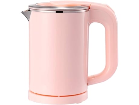 Hervidor eléctrico portátil de 0,5 l pequeño de acero inoxidable para viajes silencioso de ebullición rápida y tacto frío (rosa) ZMDECQNA